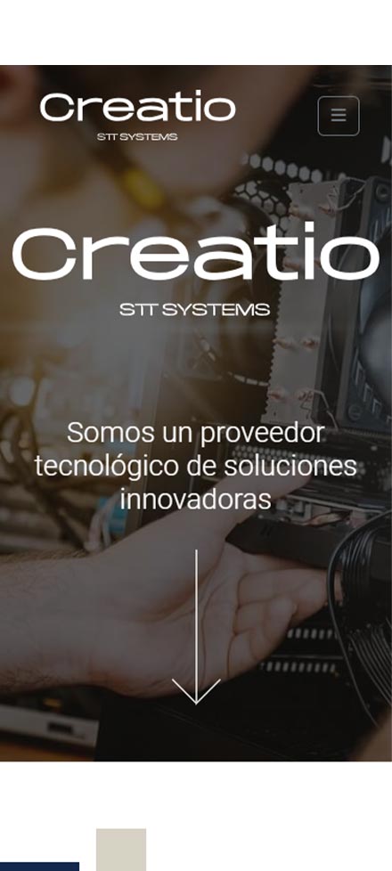 Versión móvil de la web de STT Systems