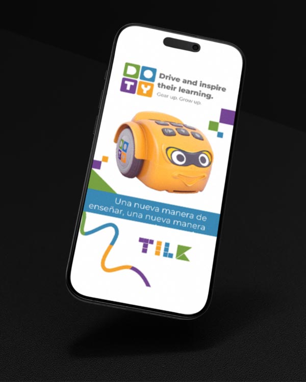 Imagen versión movil de campaña Tilk Education