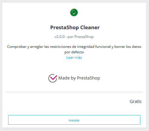 cómo borrar los datos de ejemplo con PrestaShop Cleaner