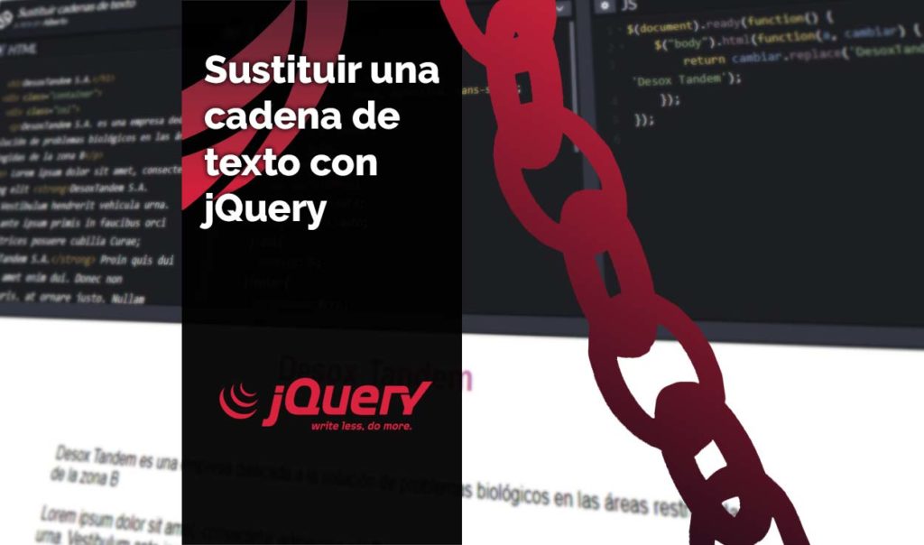 Sustituir cadenas de texto con JQuery