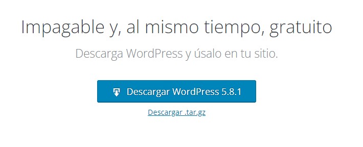 Como descargar wordpress en español