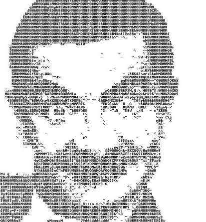 Mister Bean retratado en código ASCII