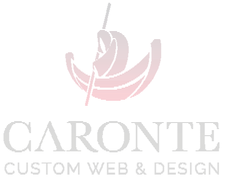 Logotipo de Caronte Web Studio en código ASCII