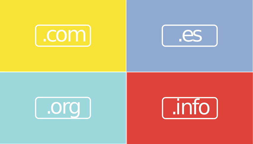Extensiones de dominios web más usadas en España
