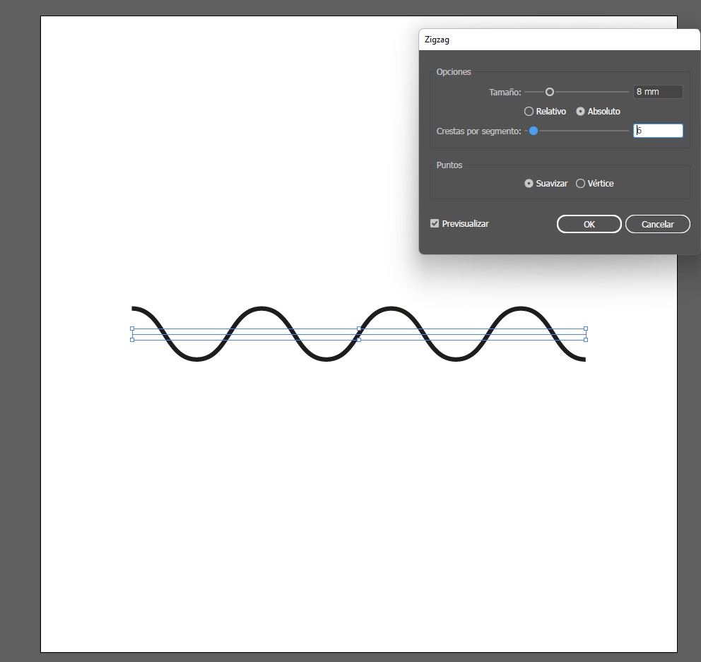 ondas de mar en Illustrator paso 5