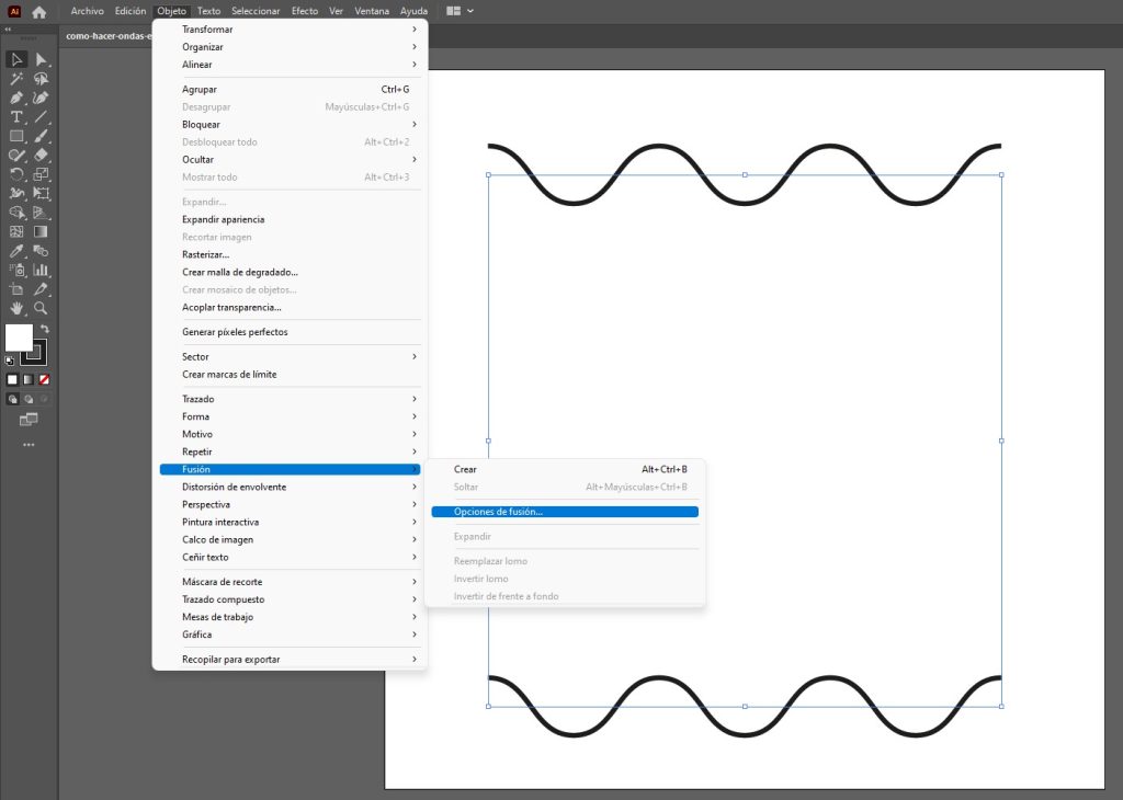 Cómo hacer zig zag en Illustrator paso 7