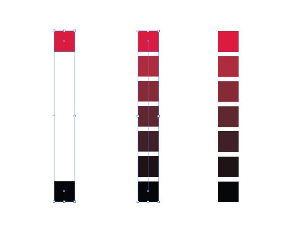 Herramientas de Illustrator Fusión de paleta de color