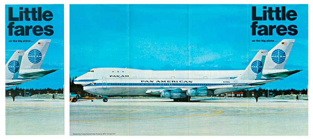 Diseño, folleto de Alan Fletcher para Pan Am