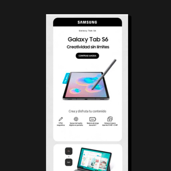 Samsung mail marketing ejemplo