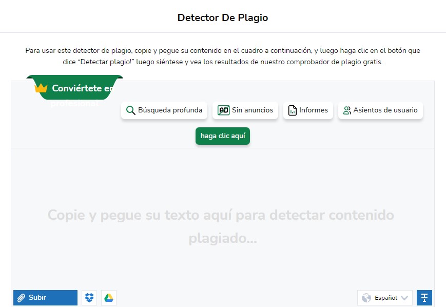 Plagio detector calidad contenido web