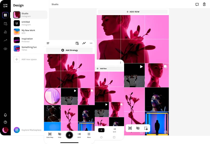 app UNUM para organizar feed Instagram