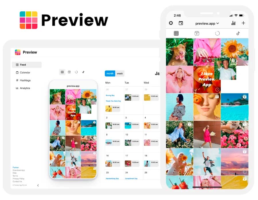 preview app instagram feed