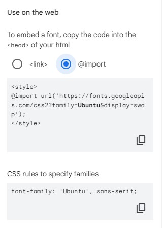 import css rules