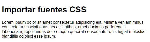 importar fuentes CSS