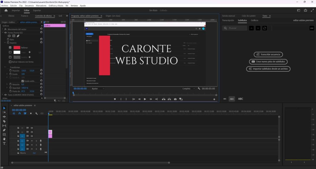 Editar videos en Adobe Premiere formas