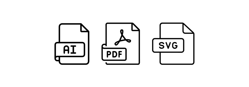 Identificación de archivos .ai, .pdf, .svg para saber que tu logotipo está en vector.