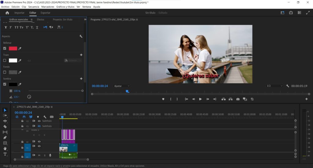 Subtítulos automáticos en premiere personalizar subtítulo dinámico