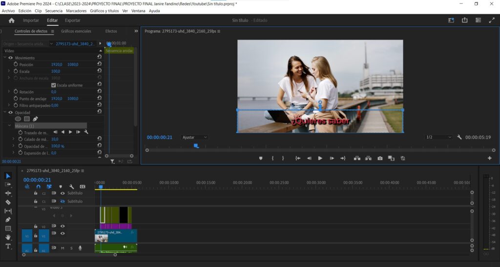 Subtítulos automáticos en premiere subtítulo dinámico 2