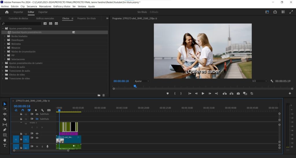 Subtítulos automáticos en premiere subtítulo dinámico 5