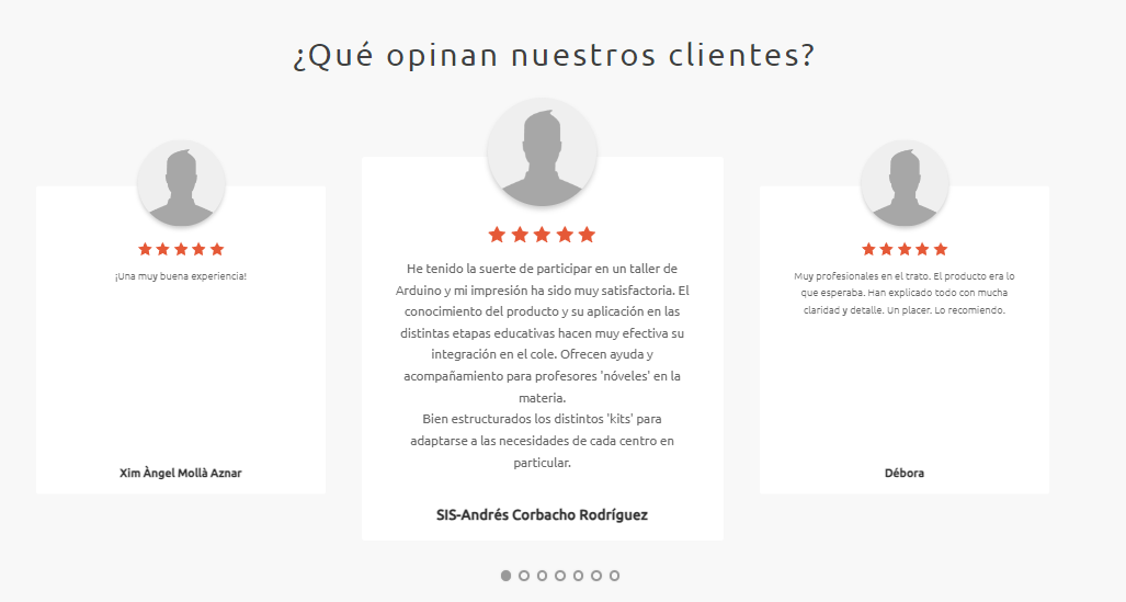 carruseles y sliders: carrusel de testimonios