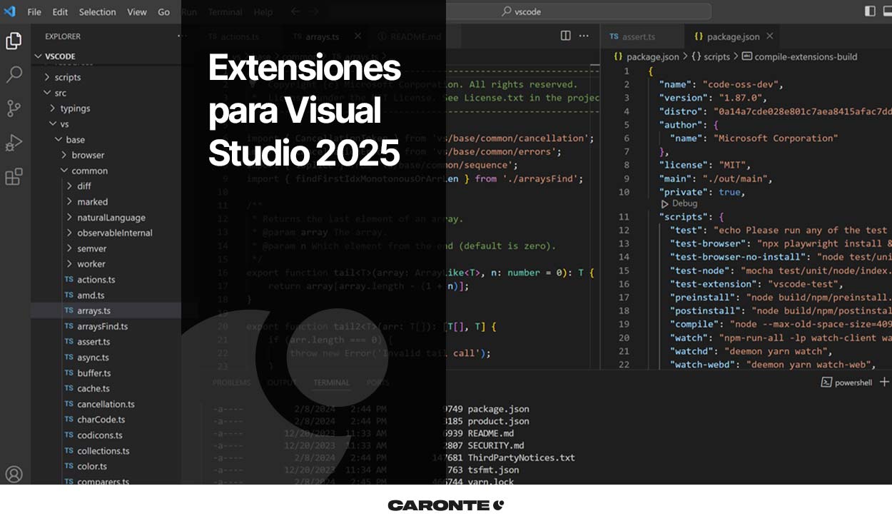 Extensiones para Visual Studio 2025