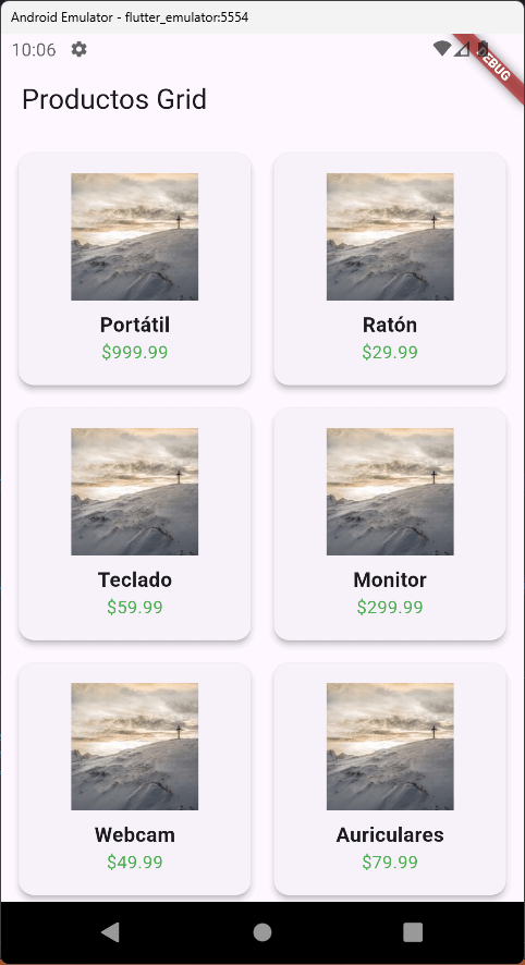 Grid de productos