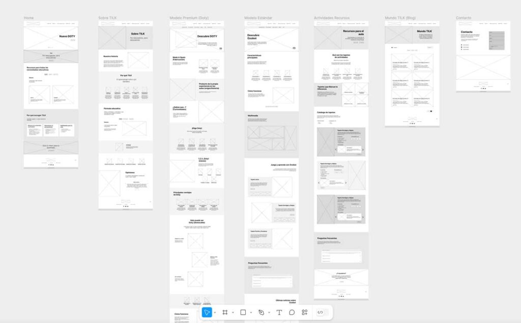 Wireframe de tilk por Caronte