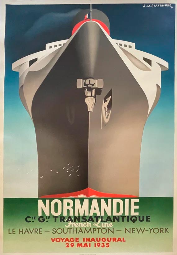 Cartel Normandie del Art Deco