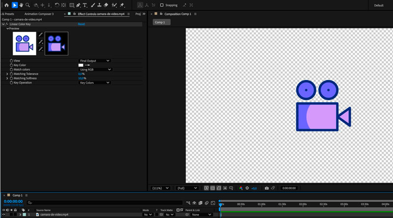 Eliminar fondo de un icono animado en After Effects
