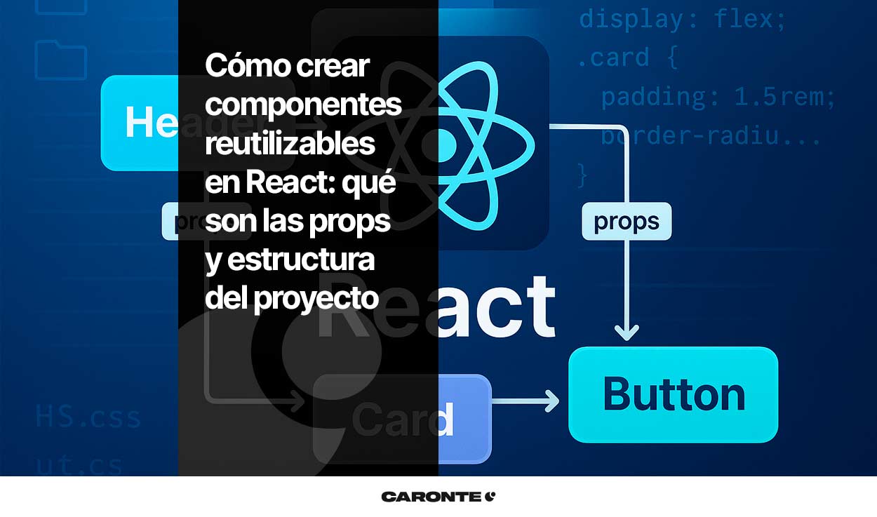 Cómo crear componentes reutilizables en React: qué son las props y estructura del proyecto