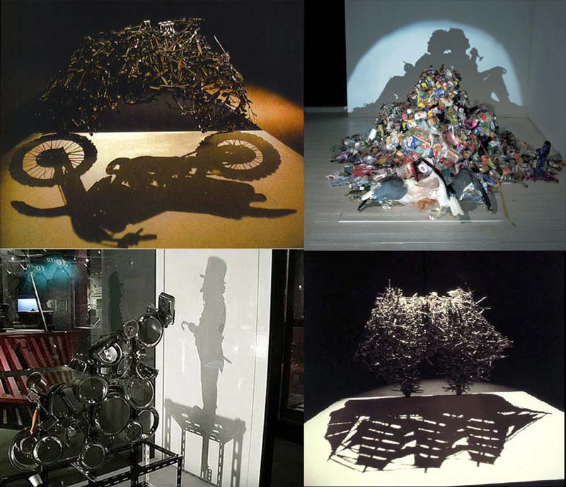 Shigeo Fukuda y algunas de sus esculturas