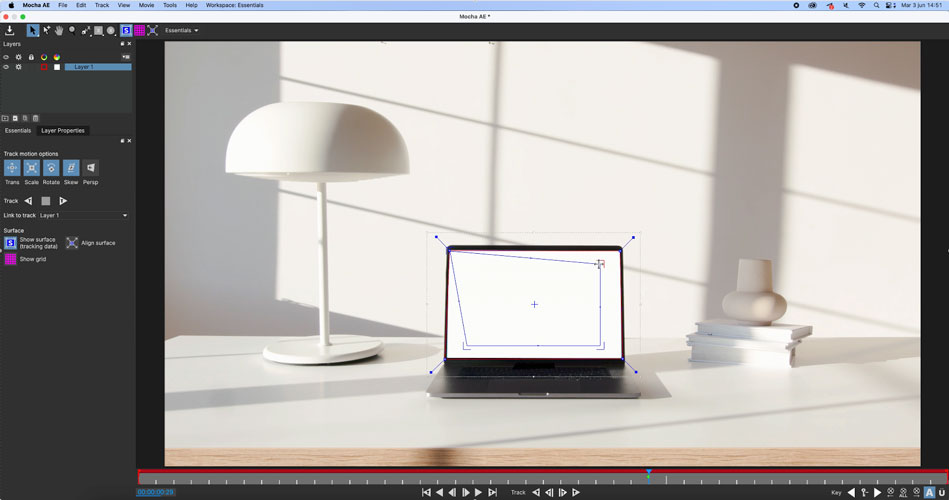 Interfaz After Effects, determinando el espacio a sustituir