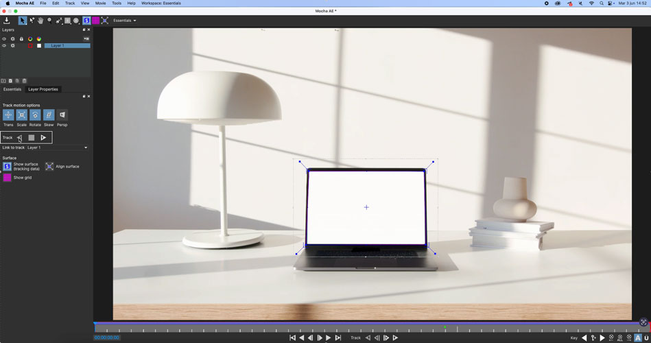 Interfaz After Effects, trackeando el vídeo