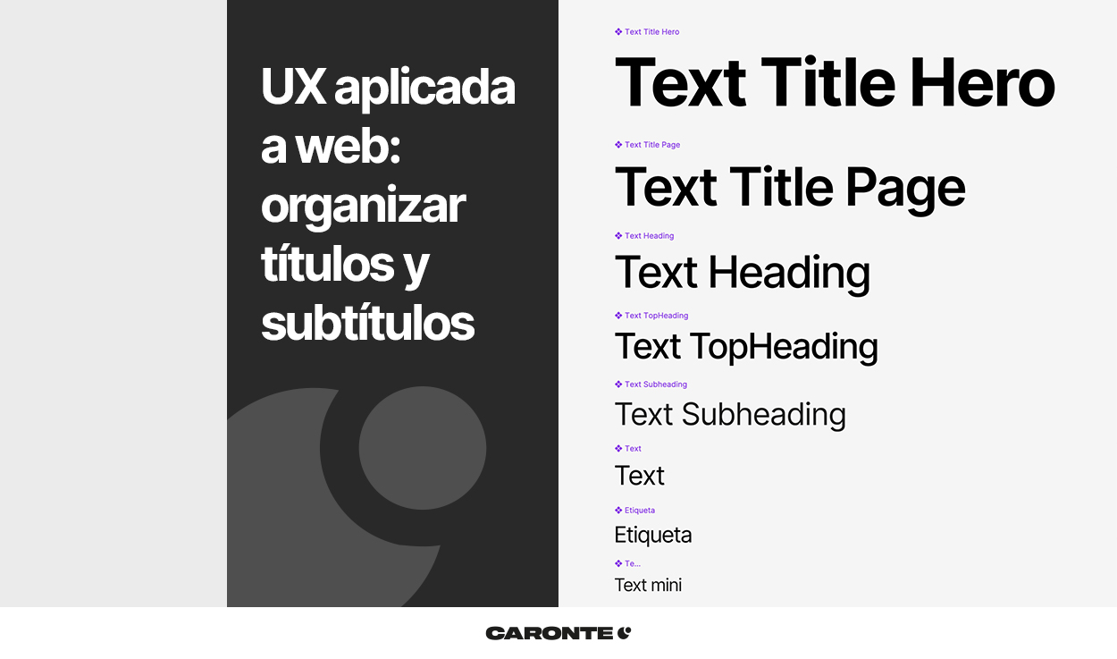 UX aplicada a web: organizar títulos y subtítulos