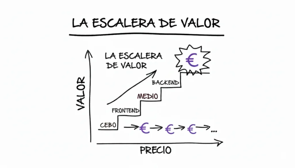 la escalera de valor